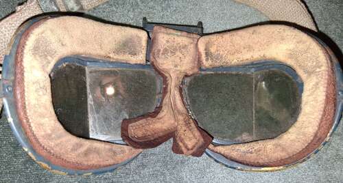 WWII RAF MKVII flying goggles left as found