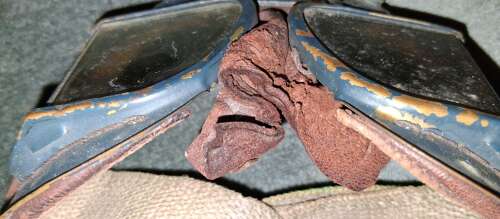 WWII RAF MKVII flying goggles left as found