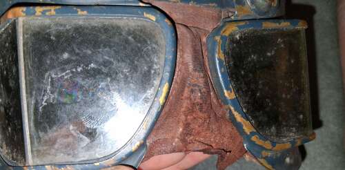 WWII RAF MKVII flying goggles left as found