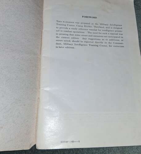 A good scarce example of the British Handbook on german army uniforms