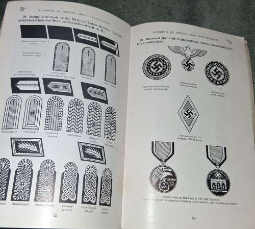 A good scarce example of the British Handbook on german army uniforms