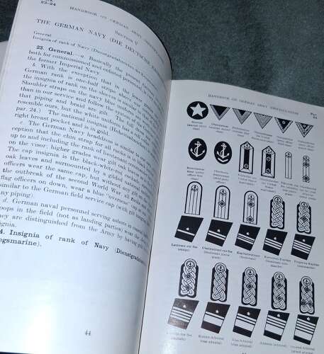 A good scarce example of the British Handbook on german army uniforms
